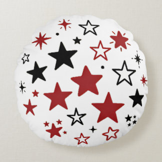Colourful Stars Pattern Double Sided Throw Pillow