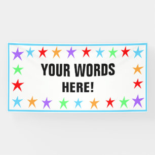 Colourful Stars Personalised Banner