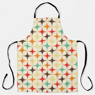 Colourful Stars Retro Geometric Pattern Apron