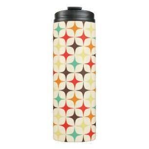 Colourful Stars Retro Geometric Pattern Thermal Tumbler