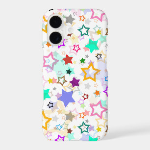 Colourful Stars White 