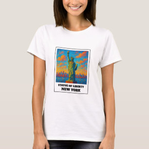Colourful Statue of Liberty NYC travel T-Shirt