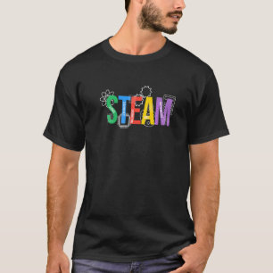 Colourful Steam Letters For Steam Program Teacher T-Shirt