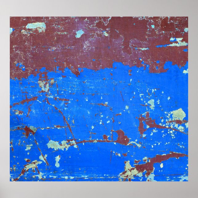 Colourful steel rust: abstract texture poster (Front)