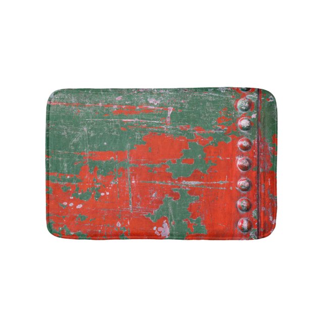 Colourful steel rust, textured background. bath mat (Front)