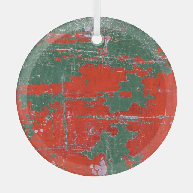 Colourful steel rust, textured background. glass tree decoration (Front)