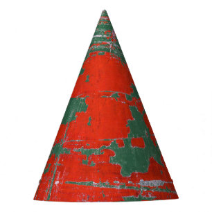 Colourful steel rust, textured background. party hat