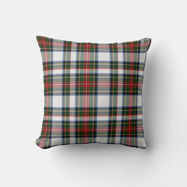Colourful Stewart Dress Tartan Plaid Pillow (Front)