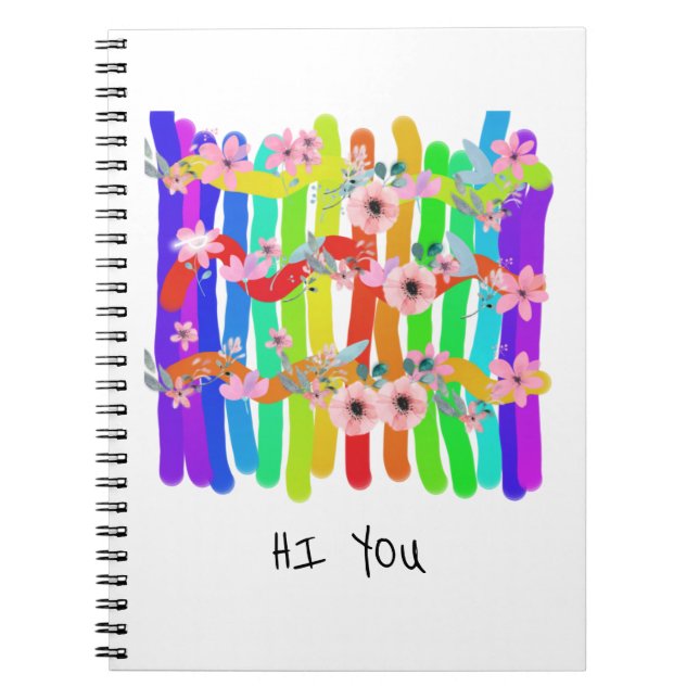 colourful sticks of flowers notebook (Front)
