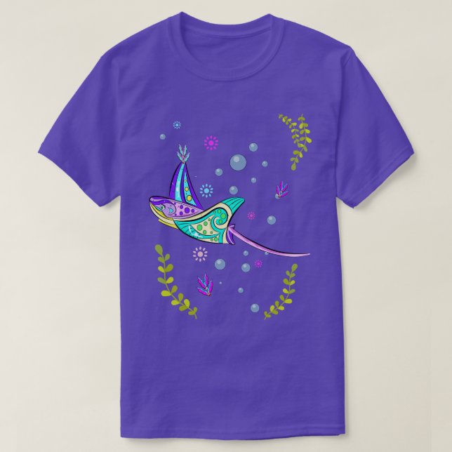 Colourful Stingray T-Shirt (Design Front)