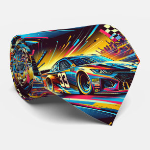 Colourful Stock Car Racing 1 Tie