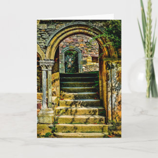 Colourful Stone Doorway Holiday Card