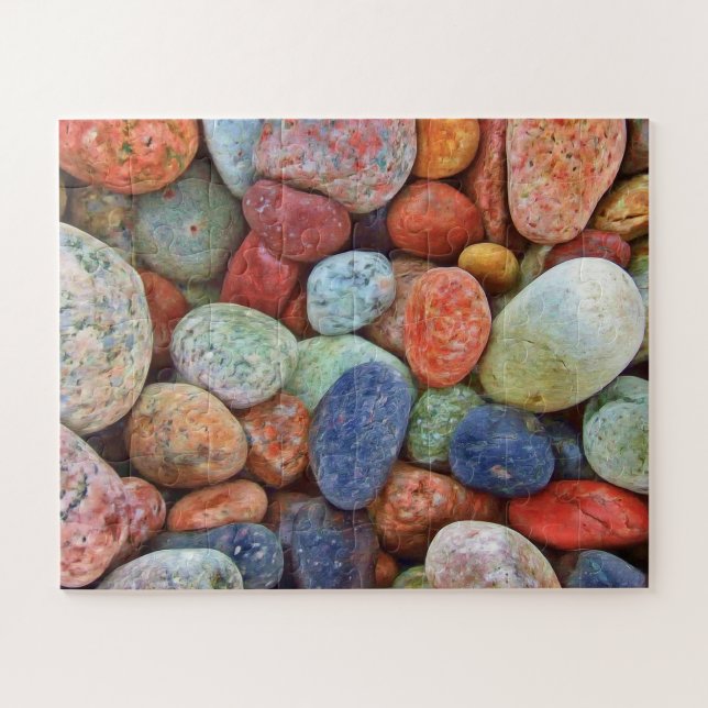 Colourful Stone Puzzle, 56 Oversized Pieces Jigsaw Puzzle (Horizontal)