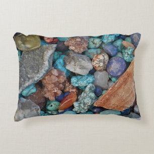 Colourful stone rock natural texture grey brown bl decorative cushion