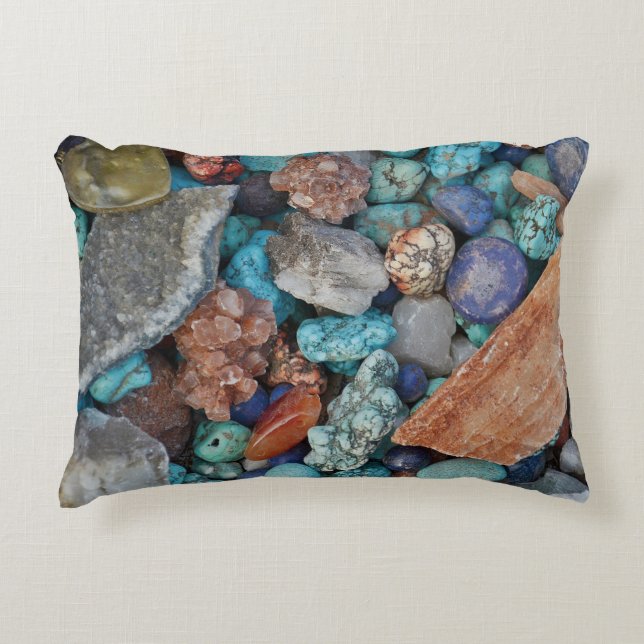 Colourful stone rock natural texture grey brown bl decorative cushion (Front)
