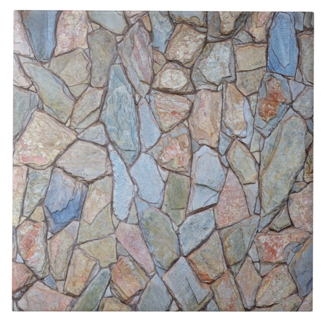Colourful Stone Wall Texture Ceramic Tile (Front)