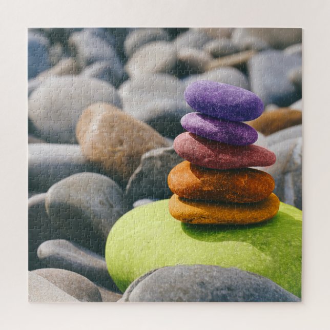 Colourful stones pebbles rocks photography  jigsaw puzzle (Vertical)