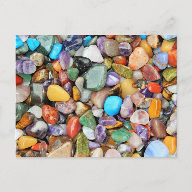 Colourful stones, pebbles, rocks postcard (Front)