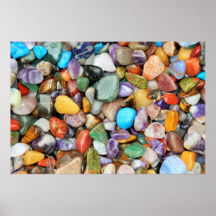 Colourful stones, pebbles, rocks poster