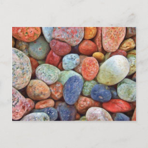 Colourful stones, rocks postcard