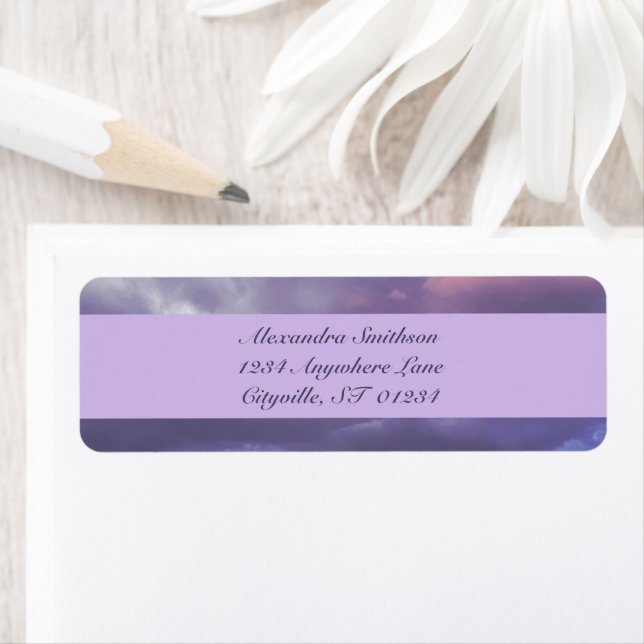 Colourful Storm Clouds Return Address Label (Insitu)