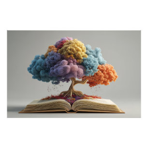 Colourful Storybook Tree Fantasy Bloom Photo Print