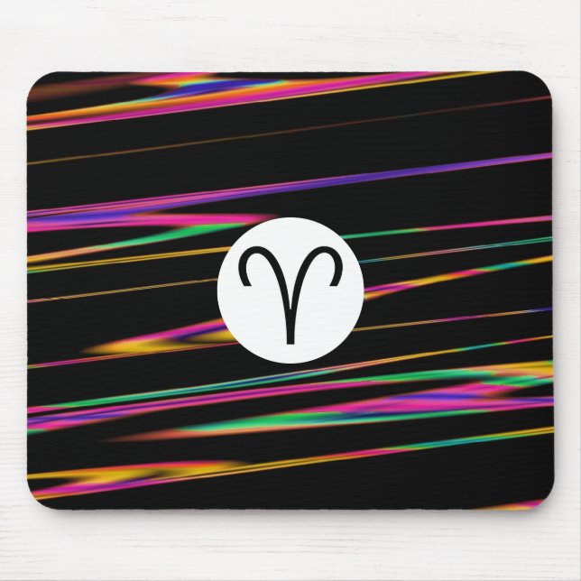 Colourful strands - Aries Mouse Pad (Front)