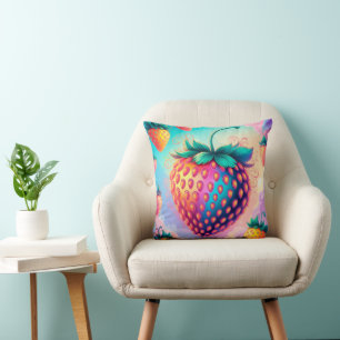 Colourful strawberry cushion
