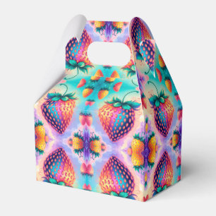 Colourful strawberry favour box