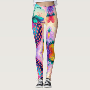 Colourful strawberry leggings