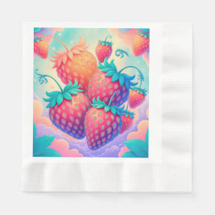 Colourful strawberry napkin