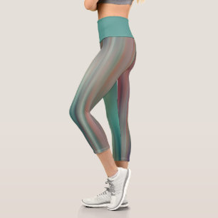 Colourful Streaks Capri Leggings