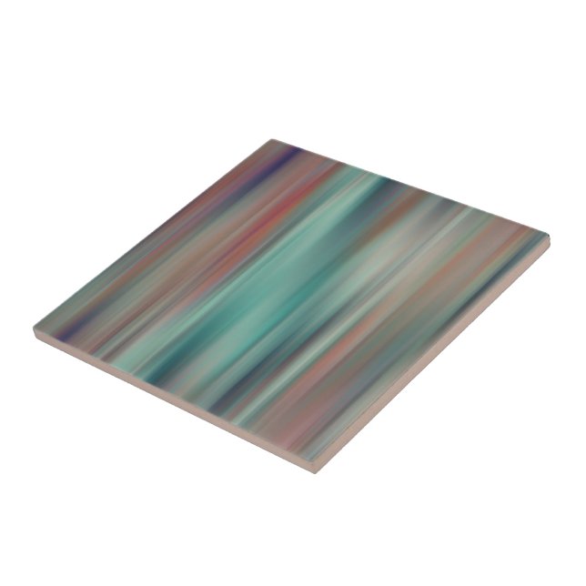Colourful Streaks Ceramic Tile (Side)