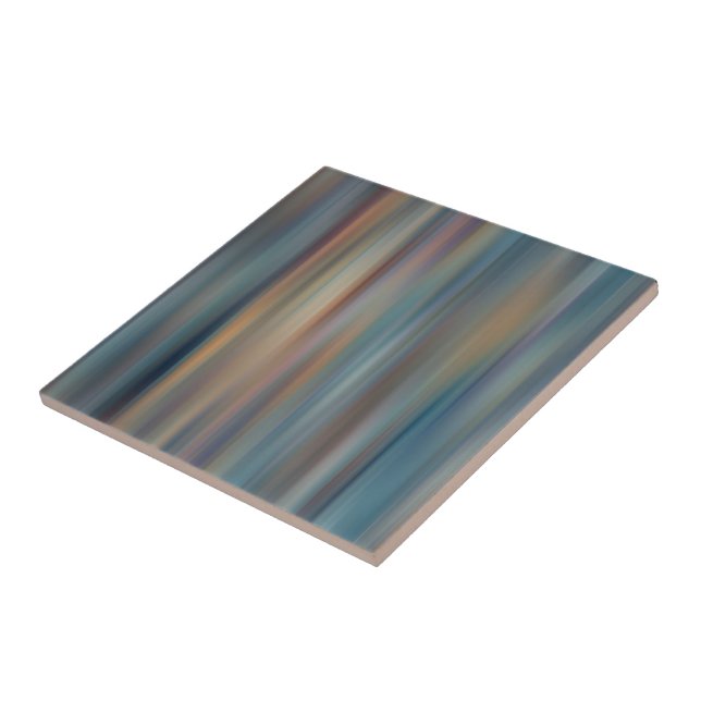 Colourful Streaks Ceramic Tile (Side)