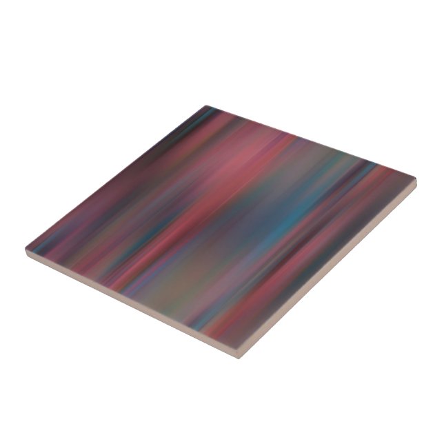 Colourful Streaks Ceramic Tile (Side)