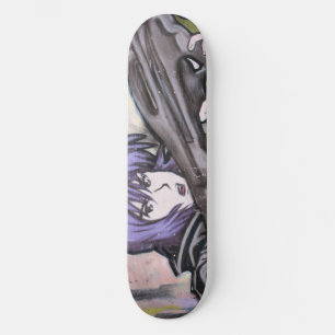 Colourful Street Art Cartoon Skateboard