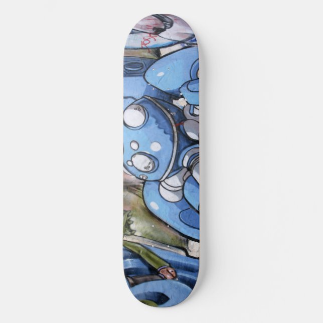 Colourful Street Art Robot Skateboard (Front)