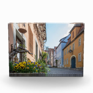 Colourful street in Rothenburg ob der Tauber Photo Block