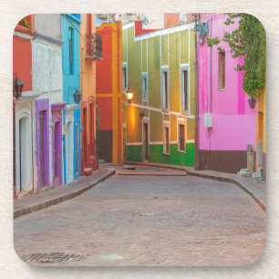 Colourful street scene coaster