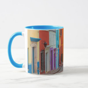 Colourful street scene mug
