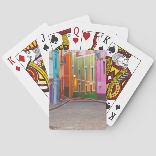 Colourful street scene playing cards (Back)