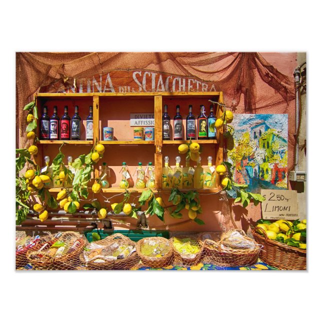 Colourful Street Stall in Italy Photo Print (Front)