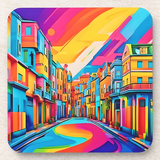 Colourful Street Vibes Coaster (Front)