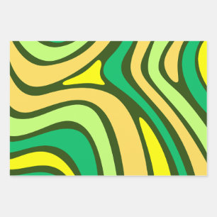 Colourful Stripe Abstract Pattern Wrapping Paper Sheet