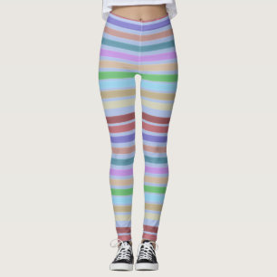 Colourful Stripe Design Leggings