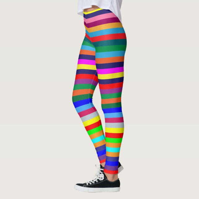Colourful Stripe Leggings (Left)