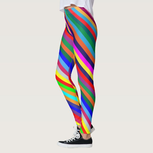 Colourful Stripe Leggings (Left)