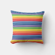 Colourful Stripe Throw Pillow