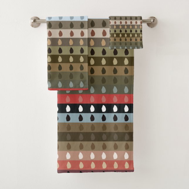 Colourful Stripe Tribal  Bath Towel Set (Insitu)