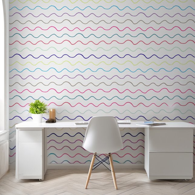 Colourful Stripe Waves Pattern Wallpaper (Creator Uploaded)